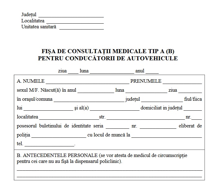 Fisa Medicala Permis Auto Hot Sex Picture